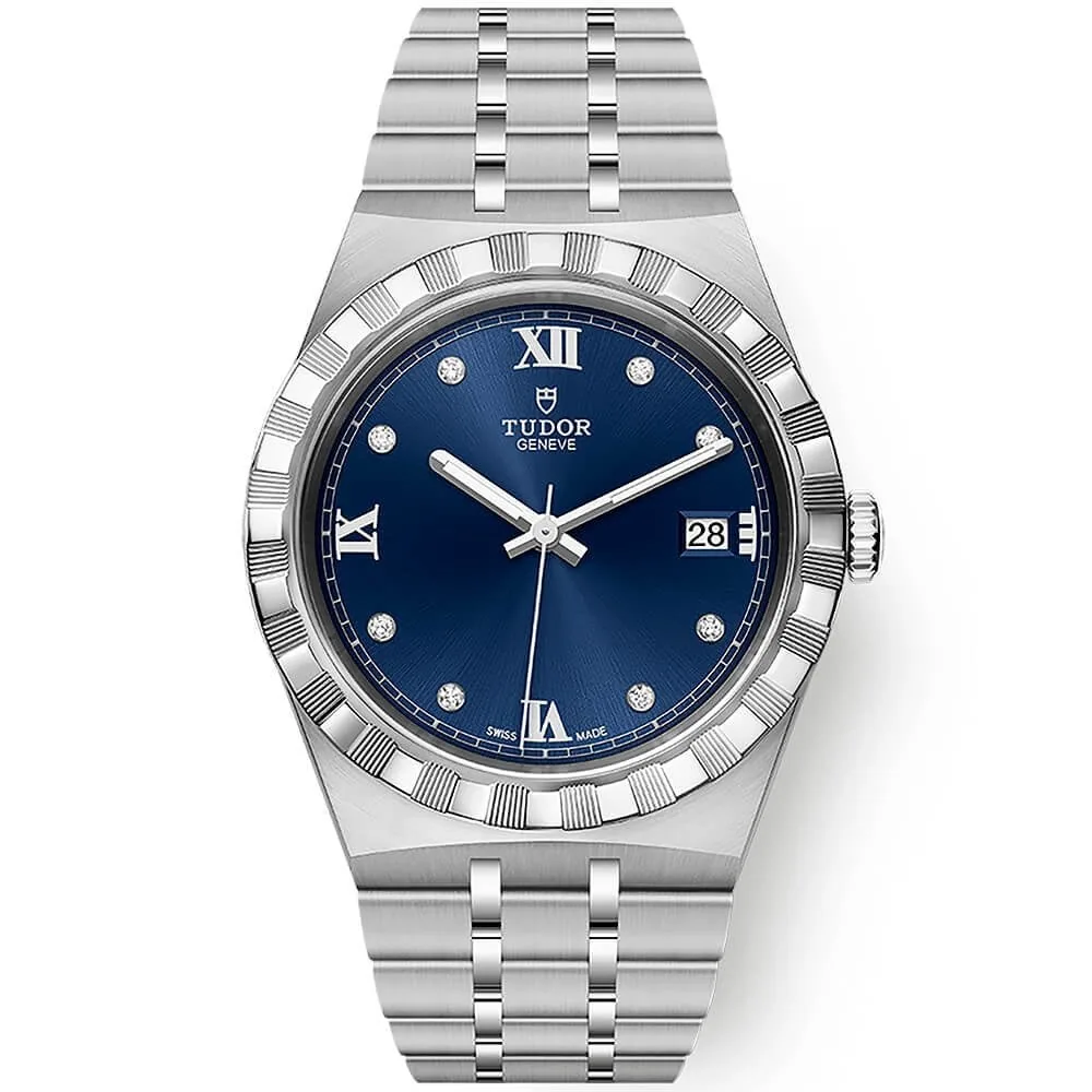 【7A Quality】TUDOR Royal 38mm Blue Diamond Dial Automatic Bracelet Watch M28500-0006
