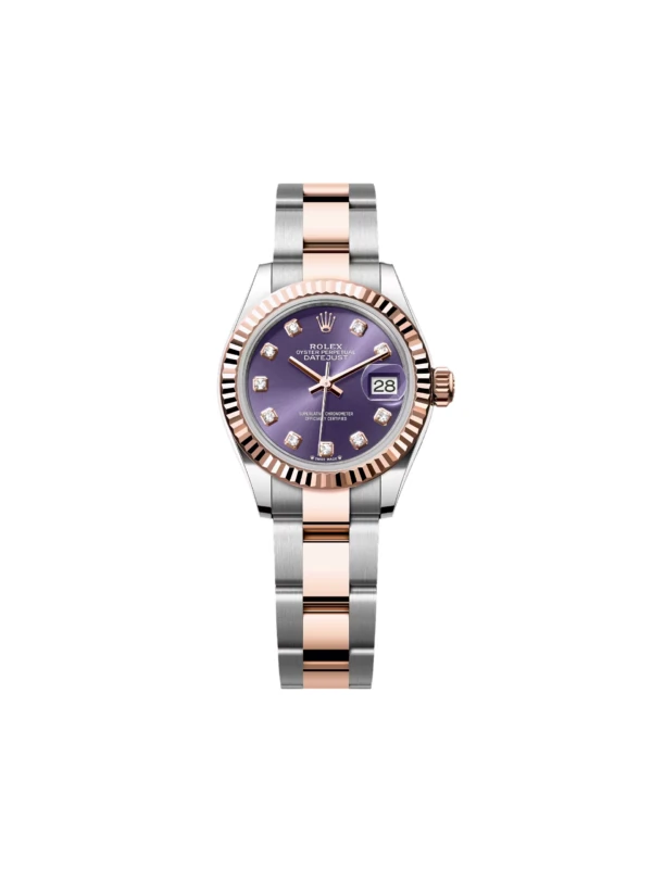 RLX Lady-Datejust 31mm 279171 Aubergine Diamond Oyster Stainless Steel and Rose Gold