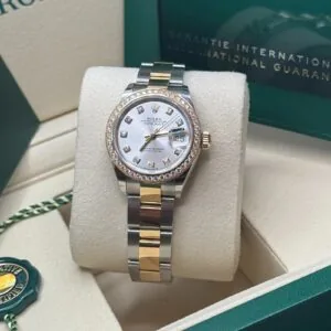 RLX Lady-Datejust 31mm 279383RBR Silver Diamond Dial Yellow Rolesor Oyster Bracelet