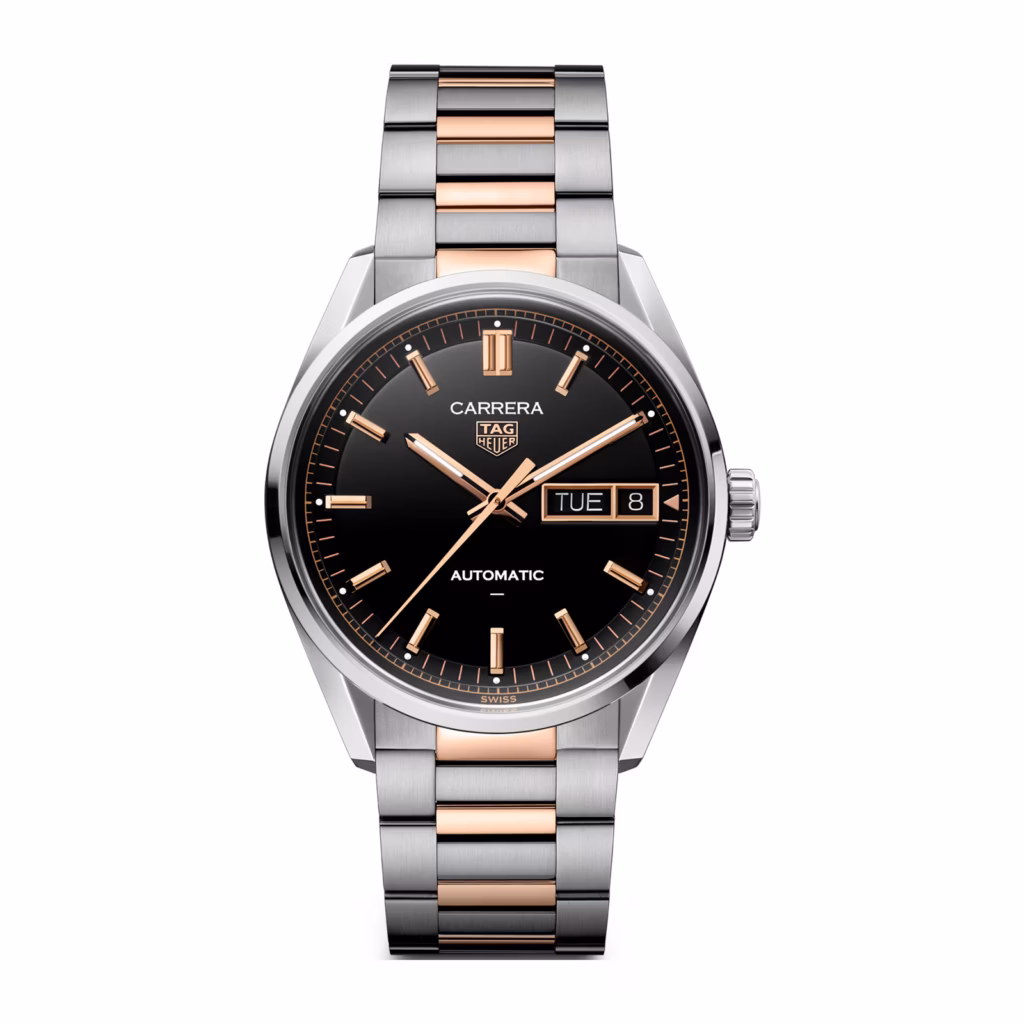 【7A Quality】TAG Heuer Carrera Day-Date 41mm Mens Watch Black Rose Gold WDA2111.BD0001
