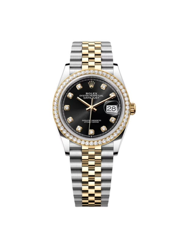 RLX Datejust 36mm 126283 Bright Black Dial Oyster Bracelet Watch