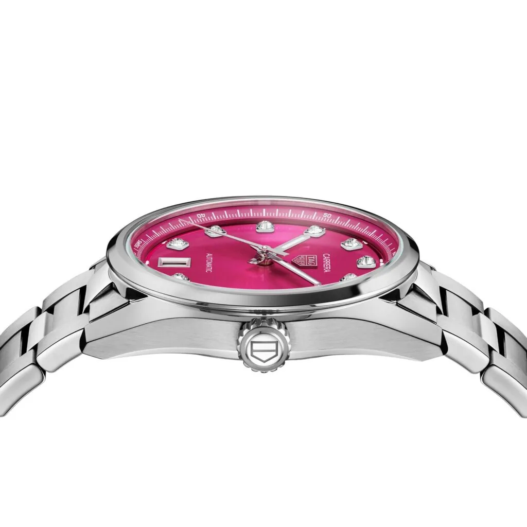 【7A Quality】TAG Heuer Carrera Date 36mm Ladies Watch Pink Diamond Dot WBN2318.BA0001