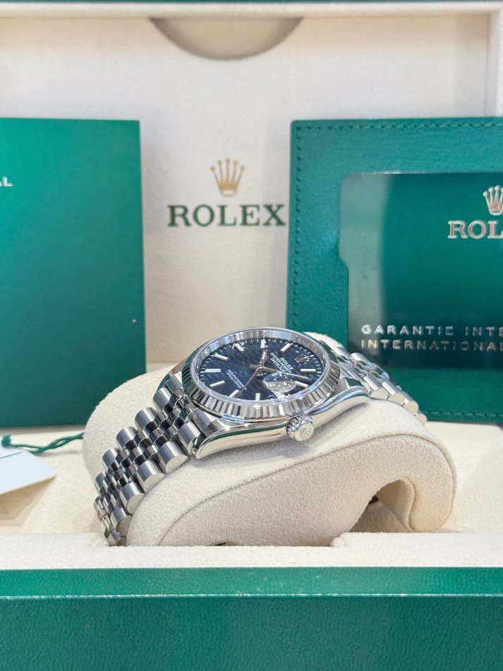 RLX Datejust 36mm 126234 Blue Fluted Motif Dial Jubilee Bracelet