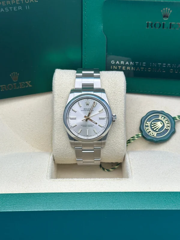 RLX Oyster Perpetual 34mm 124200-0001 Silver Dial Oyster Stainless Steel Bracelet