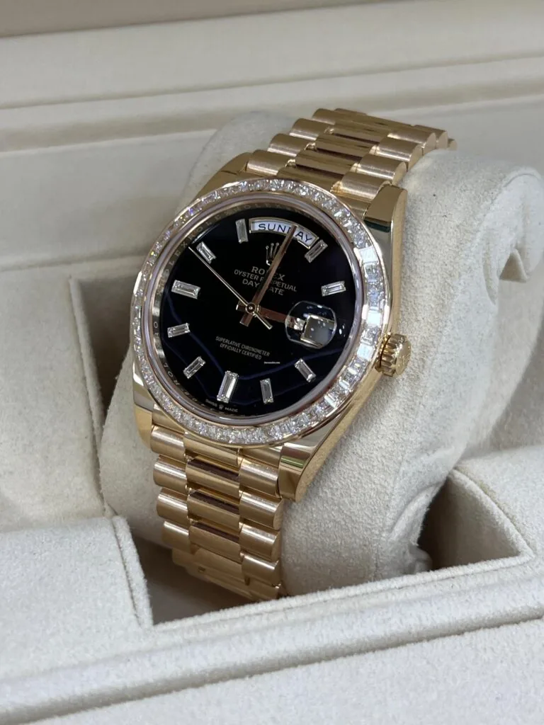 RLX Day-Date 40mm 228398TBR-0038 Onyx Dial President Watch