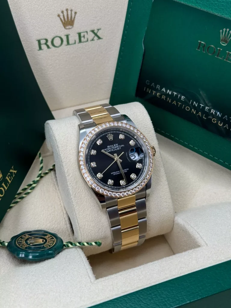 RLX Datejust 36mm 126283 Bright Black Dial Oyster Bracelet Watch