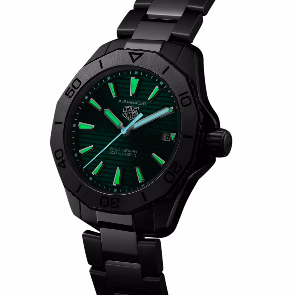 【7A Quality】TAG Heuer Aquaracer Professional 200 Solargraph 40mm Mens Watch Green WBP1115.BA0000