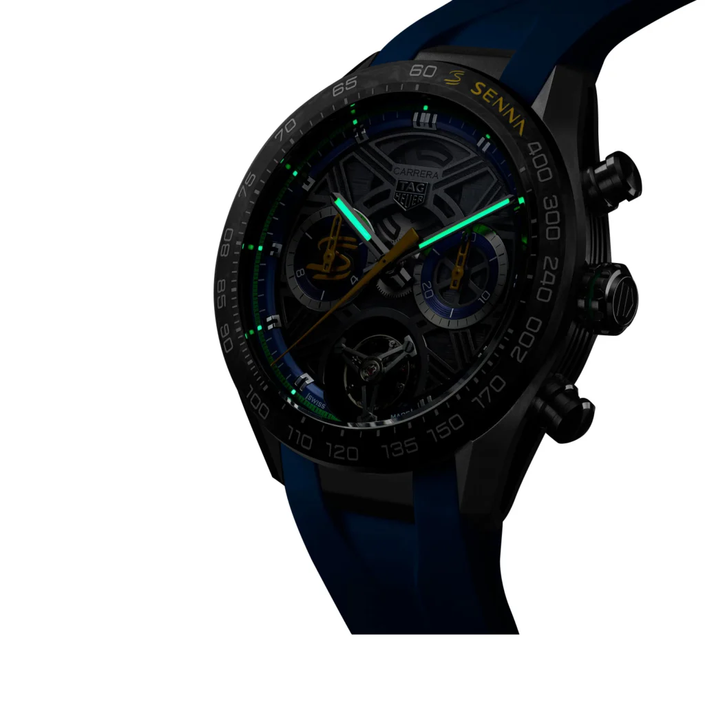 【7A Quality】TAG Heuer Carerra Chronograph Tourbillon Extreme Sport X Senna 44mm Limited Editon Mens Watch Blue CBU5081.FT6274
