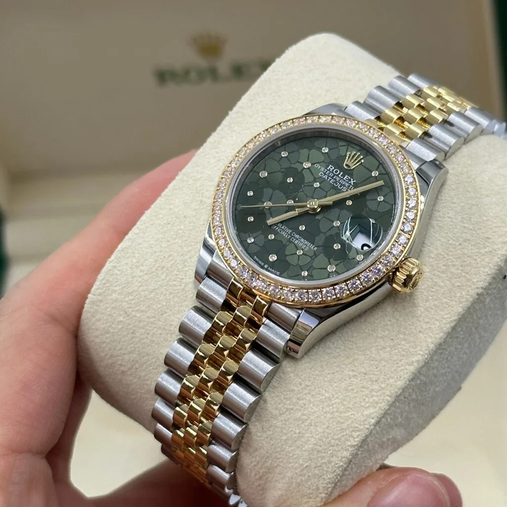 RLX Datejust m278383-0031/0032 31mm Green Floral Dial Oyster Bracelet