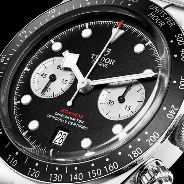 【7A Quality】TUDOR Black Bay Chrono 41mm Black/Silver Dial Men's Automatic Bracelet Watch M79360N-0001
