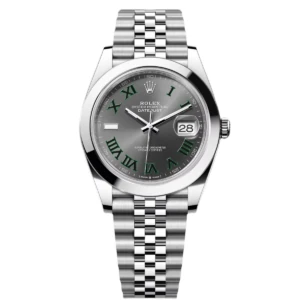 RLX Datejust 41mm 126300 Slate Roman Oyster Stainless Steel Watch