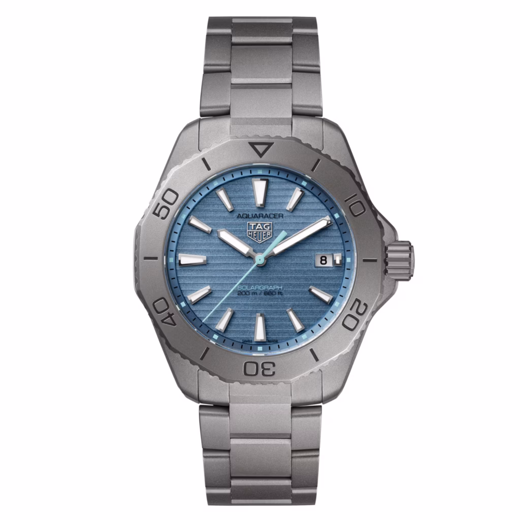 【7A Quality】TAG Heuer Aquaracer Professional 200 Solargraph Titanium 40mm Mens Watch Blue WBP1182.BF0000