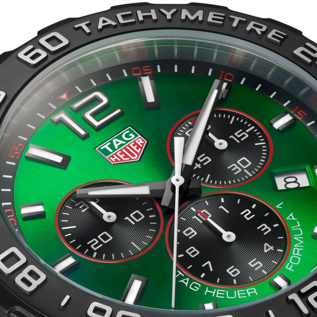 【7A Quality】TAG Heuer Formula 1 Quartz Chronograph 200M 43mm Mens Watch Green Rubber CAZ101AP.FT8056