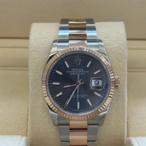 RLX Datejust 36mm 126231 Slate/Gray Dial Oystersteel and 18K Rose gold Oyster Bracelet