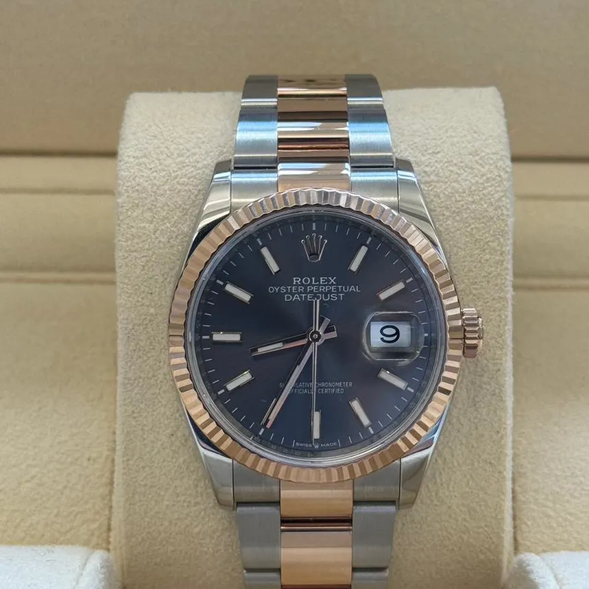 RLX Datejust 36mm 126231 Slate/Gray Dial Oystersteel and 18K Rose gold Oyster Bracelet