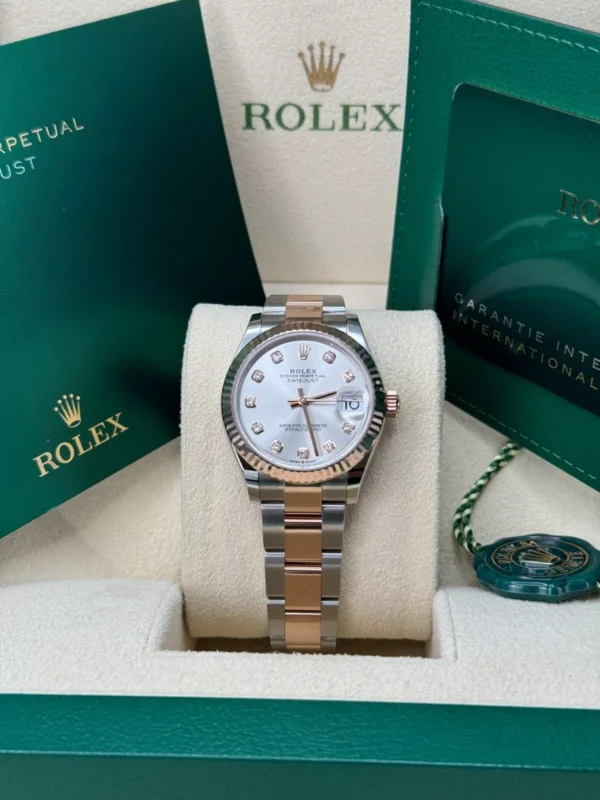 RLX Datejust m278271-0015/0016 Silver 31mm Dial Oyster Bracelet Watch