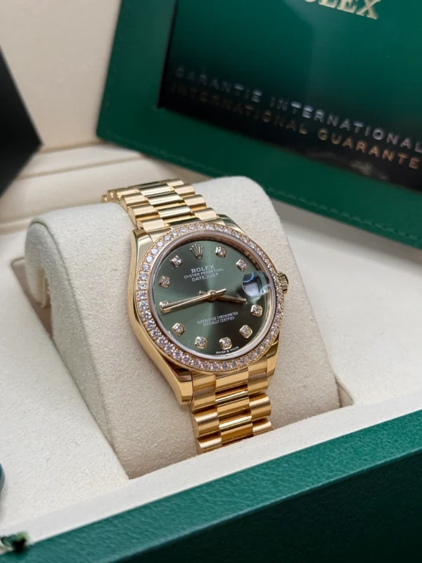 RLX Datejust m278288RBR-0007 Olive Green 31mm Dial President Bracelet Watch