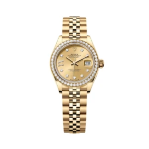 RLX Lady-Datejust 31mm 279138RBR Champagne Diamond Dial and Diamond Bezel Yellow Gold Bracelet