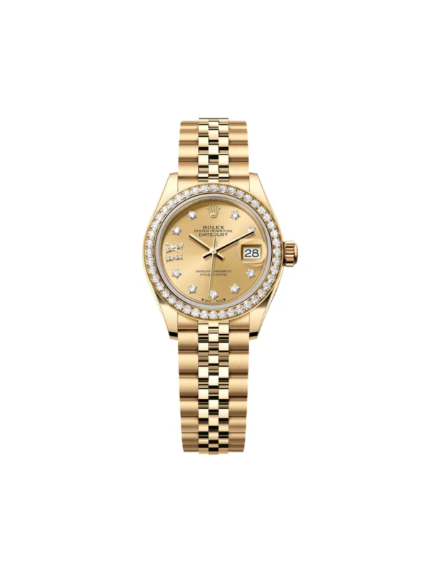 RLX Lady-Datejust 31mm 279138RBR Champagne Diamond Dial and Diamond Bezel Yellow Gold Bracelet