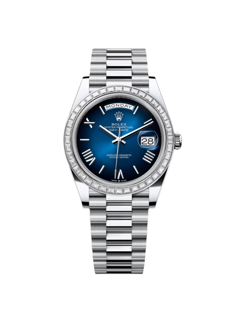 RLX Day-Date 40mm 228396TBR-0042 Blue ombré Roman Dial