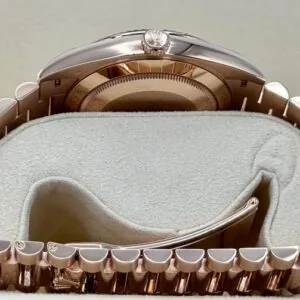 RLX Day-Date "President" 36mm Everose Gold Olive Green Roman Dial 128235