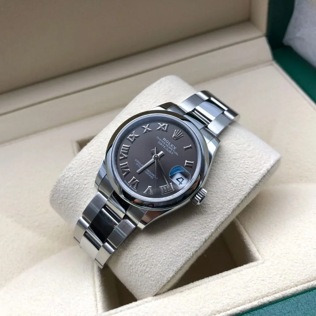 RLX Datejust m278240-0015/0016 31mm Dark Grey Roman Domed Bezel Oyster Oystersteel