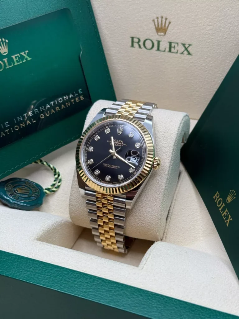 RLX Datejust 36mm 126233 Custom Black Dial Jubilee Bracelet Watch