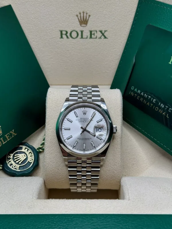 RLX Datejust 36mm 126200 Oyster Perpetual Silver Dial Jubilee Stainless Steel