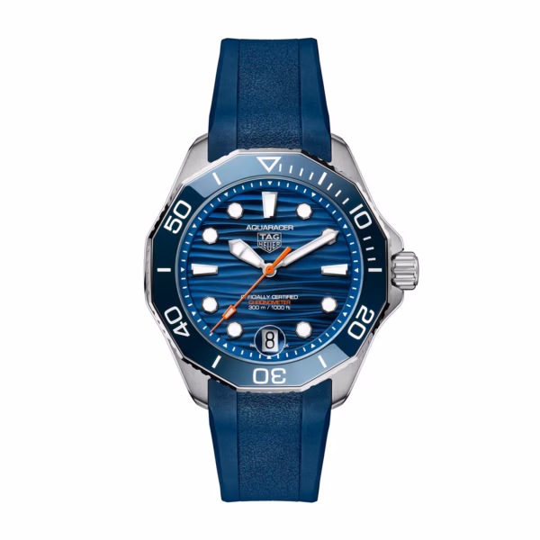 【7A Quality】TAG Heuer Aquaracer Professional 300 Date 42mm Mens Watch Blue Rubber WBP5111.FT6259