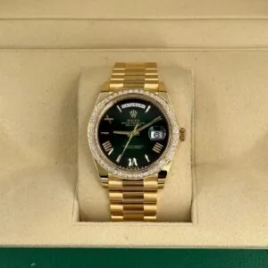 RLX Day-Date 40mm 228398TBR-0042 Green Ombré Dial President Watch