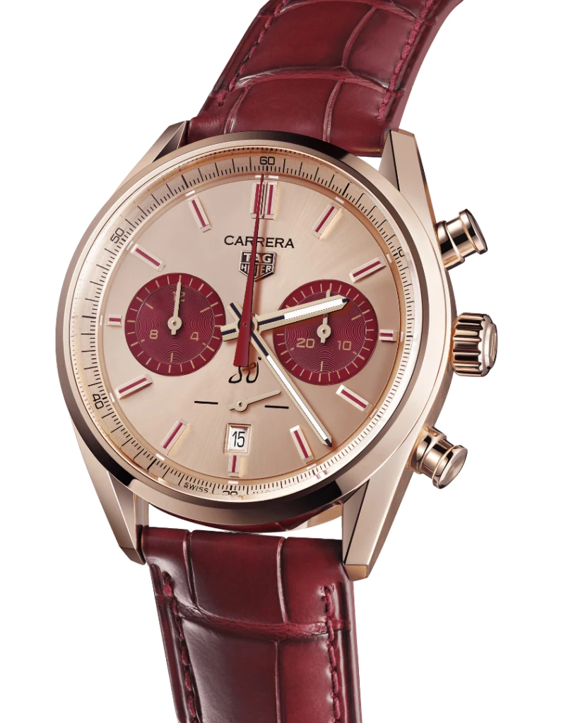 【7A Quality】TAG Heuer Carrera Chronograph Automatic 42 mm Gold 5N CBN2048.FC8323