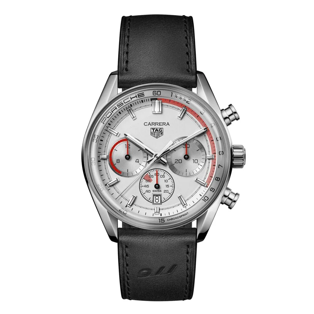 【7A Quality】TAG Heuer Carrera Chronosprint X Porsche Special Edition 42mm Mens Watch Silver CBS2011.FC6529