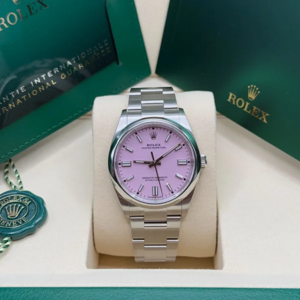 RLX Oyster Perpetual 36mm 126000-0008 Candy Pink Dial Oyster Stainless Steel