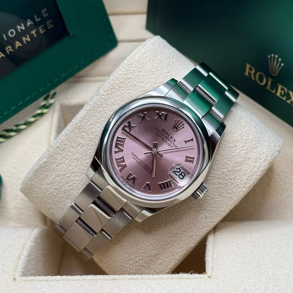 RLX Datejust m278240-0013/0014 31mm Pink Roman Domed Bezel Oyster Oystersteel