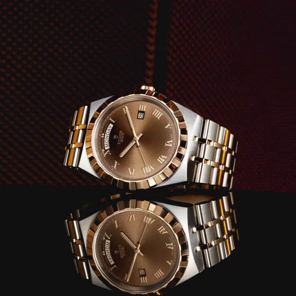 【7A Quality】TUDOR Royal Date/Day 41mm S&G Brown Roman Dial Automatic Watch M28603-0007