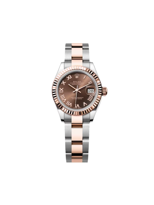RLX Lady-Datejust 31mm 279171 Chocolate Roman Oyster Stainless Steel and Rose Gold
