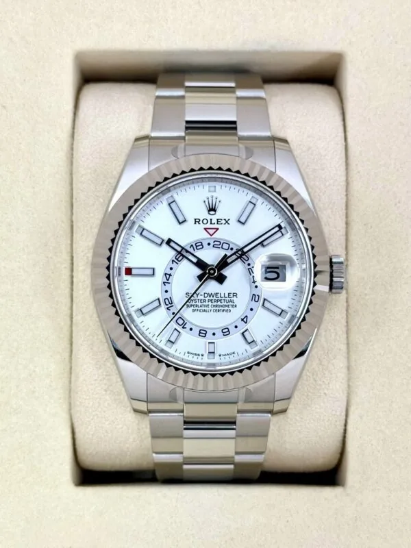 RLX Sky-Dweller 42mm 336934-0003/0004 Stainless Steel White Dial Oyster