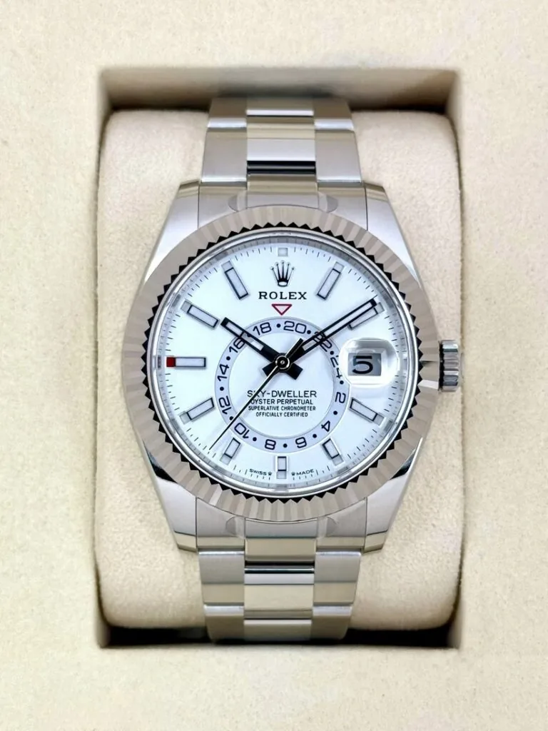 RLX Sky-Dweller 42mm 336934-0003/0004 Stainless Steel White Dial Oyster
