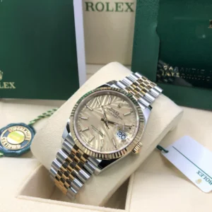 RLX Datejust 36mm 126233 Golden Palm Motif Dial Jubilee Bracelet Watch