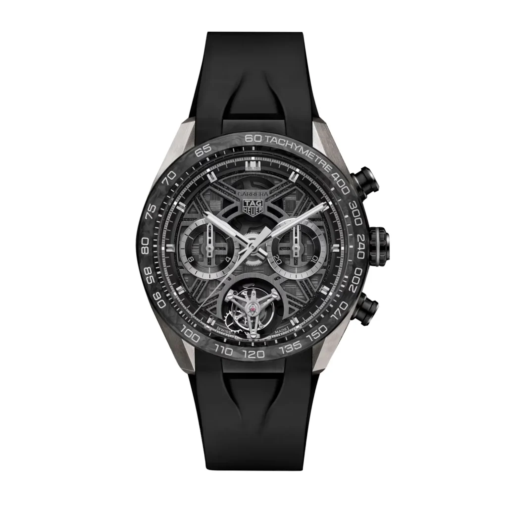 【7A Quality】TAG Heuer Carerra Chronograph Tourbillon Extreme Sport 44mm Mens Watch Black CBU5080.FT6272
