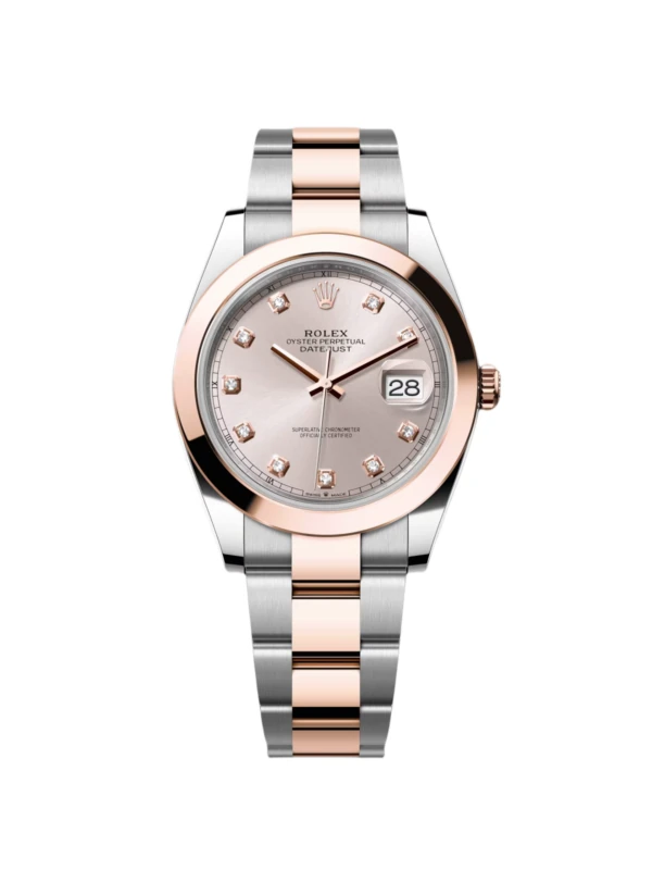 RLX Datejust 41mm 126301 Sundust Diamond Jubilee Steel and Everose Gold Watch
