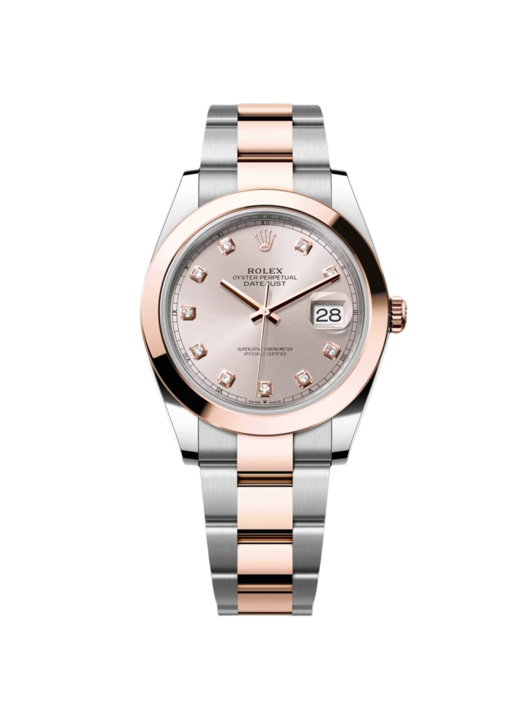 RLX Datejust 41mm 126301 Sundust Diamond Jubilee Steel and Everose Gold Watch