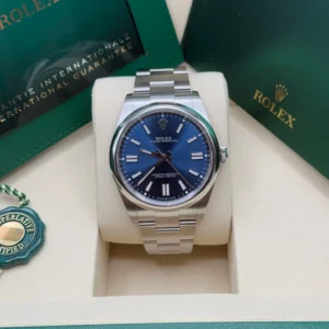 RLX Oyster Perpetual 41mm 124300-0003 Oyster Perpetual Stainless Steel Blue Index Dial Watch