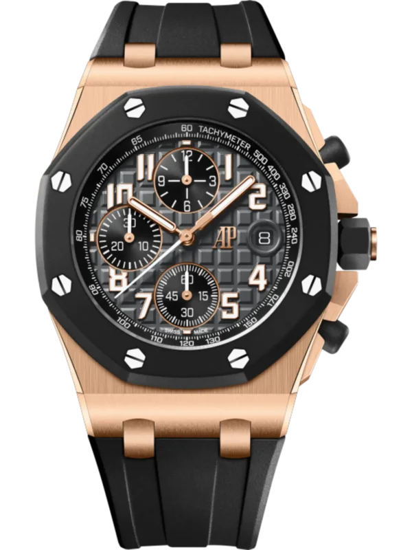 A&P OFFSHORE Pink Gold Anthracite Grey Dial CHRONOGRAPH 42mm