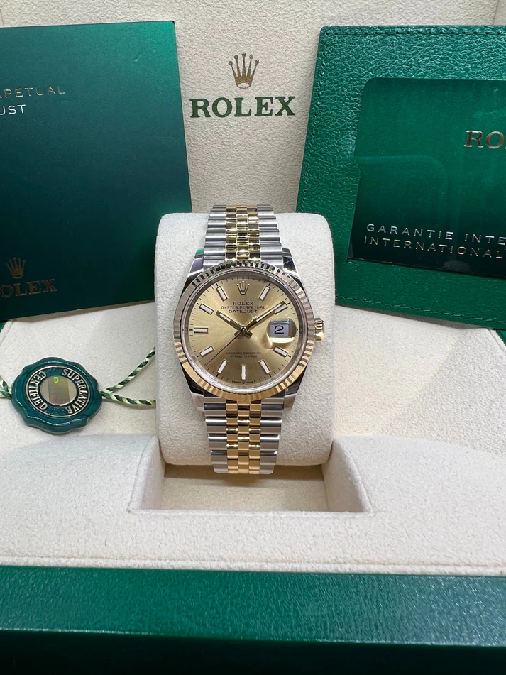 RLX Datejust 36mm 126233 Champagne Dial Jubilee Bracelet Watch