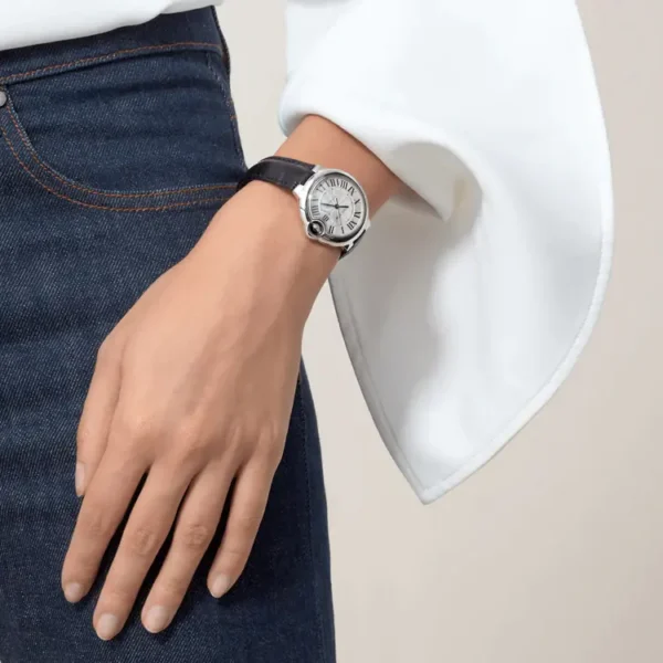 CARTIER Ballon Bleu BLEU Alligator Strap 33mm WSBB0030 - United Luxury