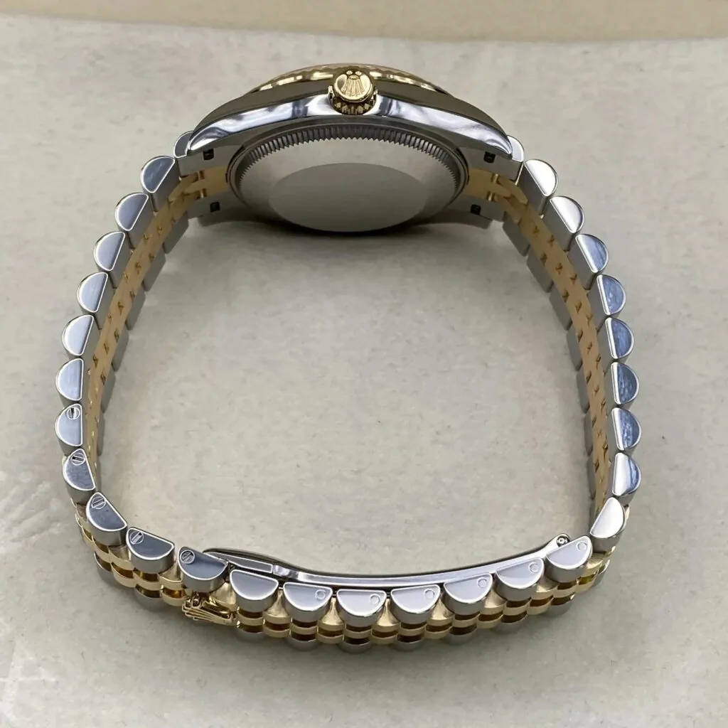 RLX Datejust m278273-0023/0024 31mm Black Mother-of-Pearl Dial Stainless Steel and Yellow Gold Oyster Watch