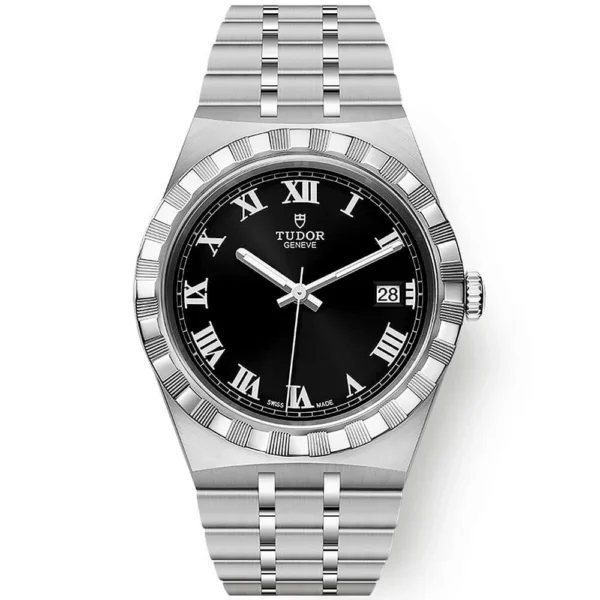 【7A Quality】TUDOR Royal 38mm Black Roman Dial Automatic Bracelet Watch M28500-0003