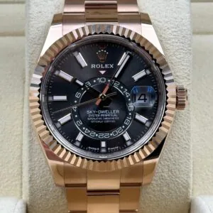 RLX Sky-Dweller 42mm 336935-0004/0008 Rose Gold Rhodium Dial Oyster