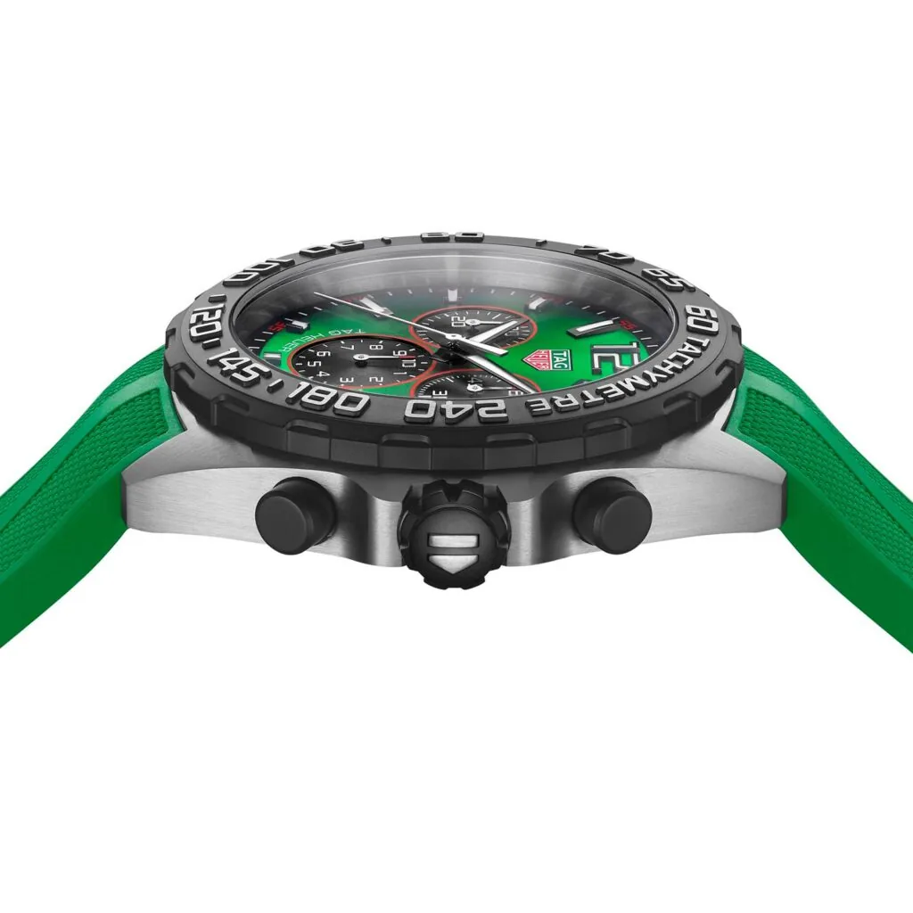 【7A Quality】TAG Heuer Formula 1 Quartz Chronograph 200M 43mm Mens Watch Green Rubber CAZ101AP.FT8056